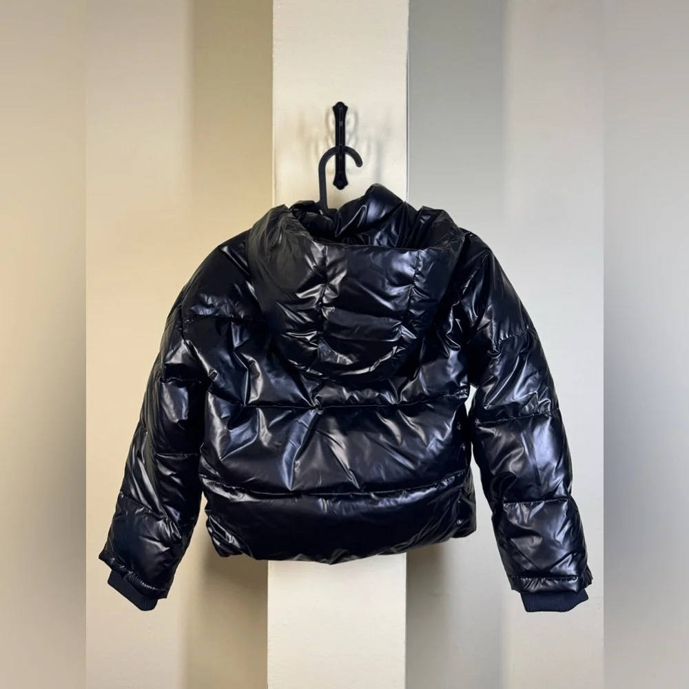 NWOT J. Crew Girls' metallic cropped puffer jacket with PrimaLoft® - Picture 5 of 7